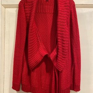 Red cardigan sweater by Jones New York